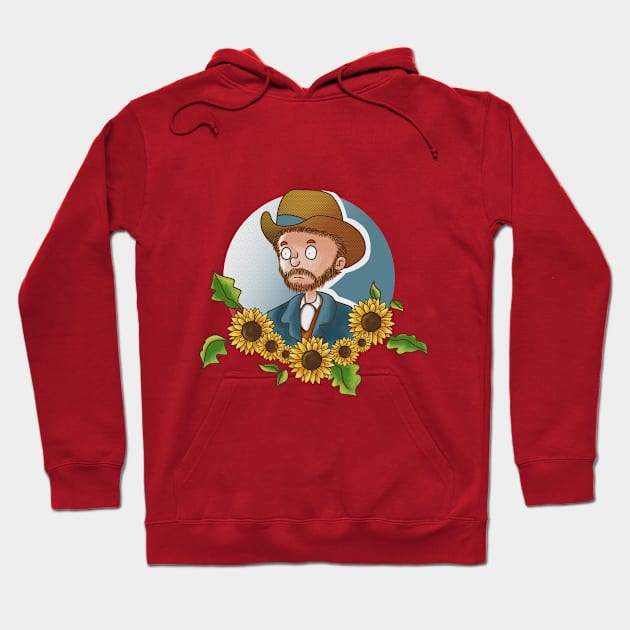 The man of sunflowers Hoodie by Freecheese